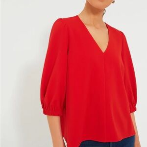 Tuckernuck Red Hollis Blouse
